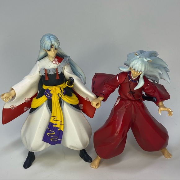 2004 Inuyasha anime figures by Toynami (Sesshomaru and Inuyasha) - Picture 1 of 11